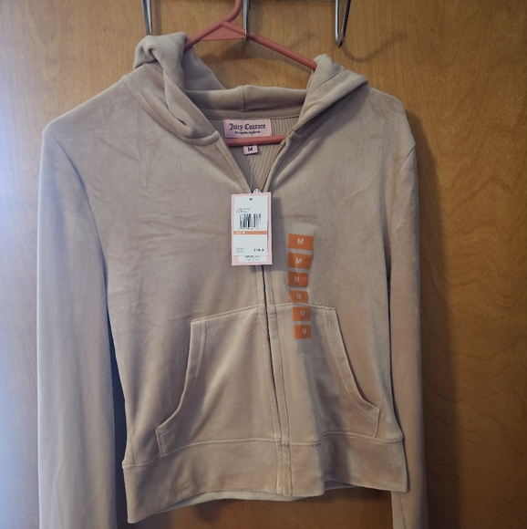 Juicy Couture Tan Hoodie with Rhinestone Detail NWOT - Picture 4 of 4